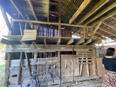 Old barn with great interior and exterior beams