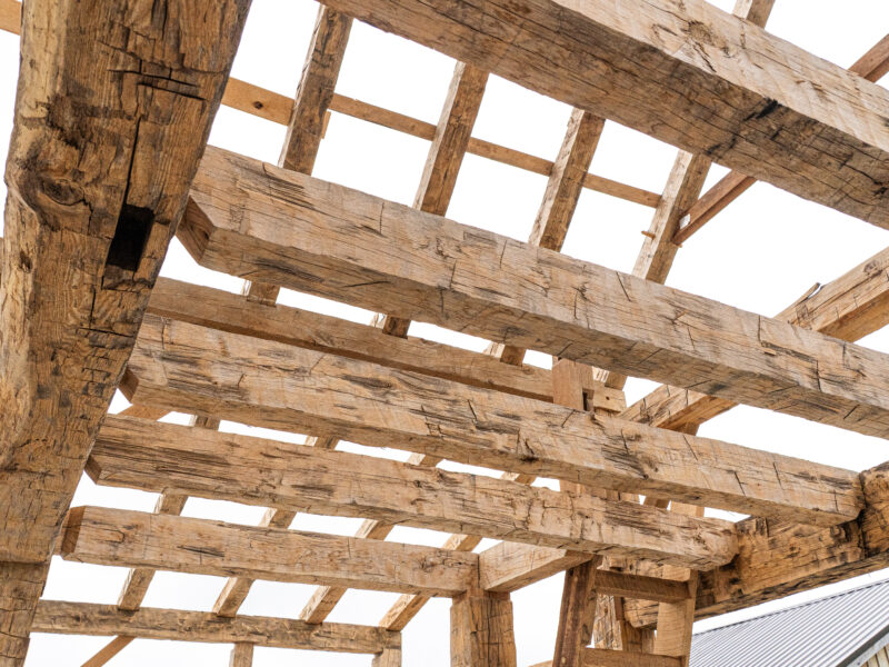 20x27 Hand Hewn Timber Frame House with Loft