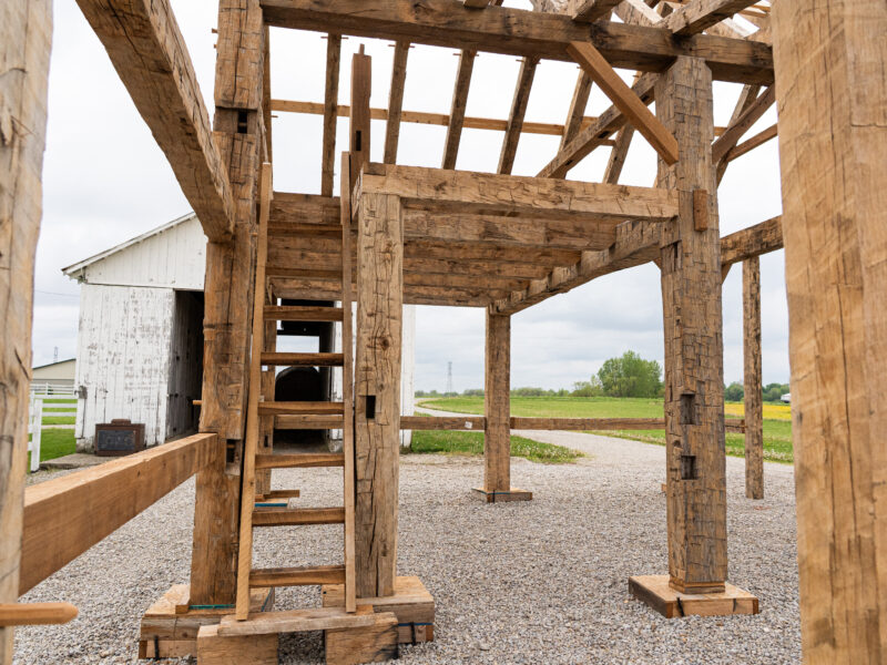 20x27 Hand Hewn Timber Frame House with Loft
