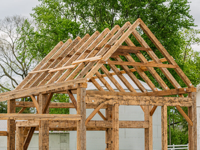 20x27 Hand Hewn Timber Frame House with Loft