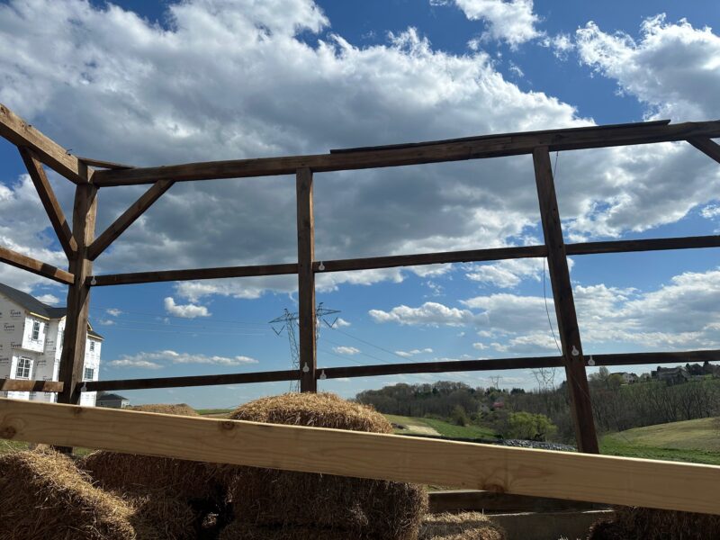26'x26' tagged, documented, sawn Oak frame. Great for a garage or outbuilding