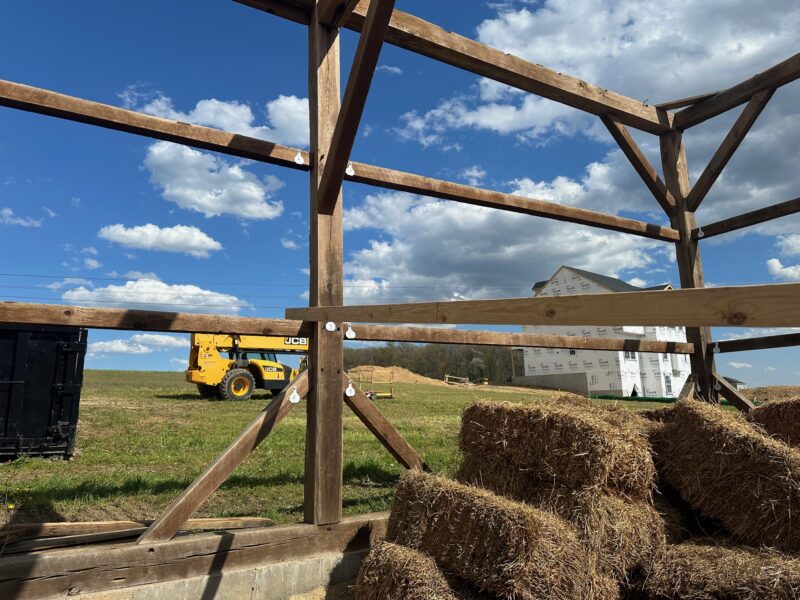 26'x26' tagged, documented, sawn Oak frame. Great for a garage or outbuilding