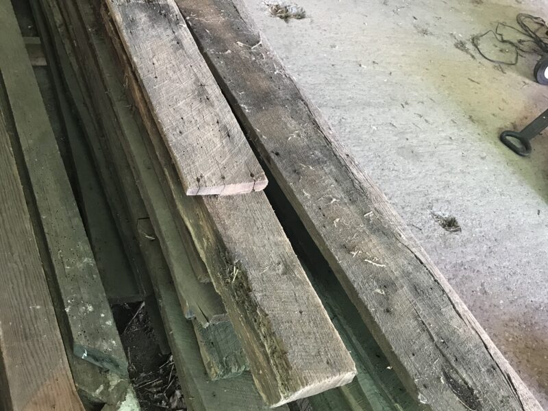 Wood Harvested from a 70 year old corn crib. Rough sawn white/red oak, rough sawn pine, shiplap, and more.