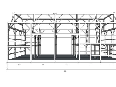 36 X 58 Circle Sawn Barn Frame Ready to Ship
