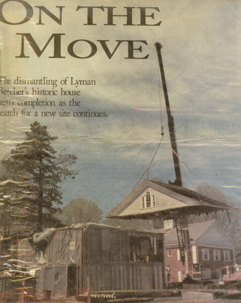1774 Lyman Beecher house Important Historical building. dismantled 1998, stored in three semi trailers main structure is heavy white oak Timber
