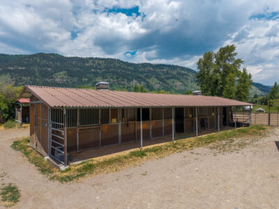 Horse Stalls with Overhang