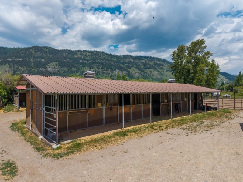Horse Stalls with Overhang