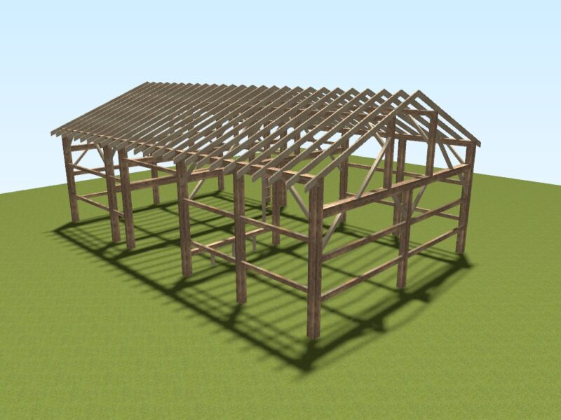 "The Allen Barn" Vintage 30' x 50' Timber Frame