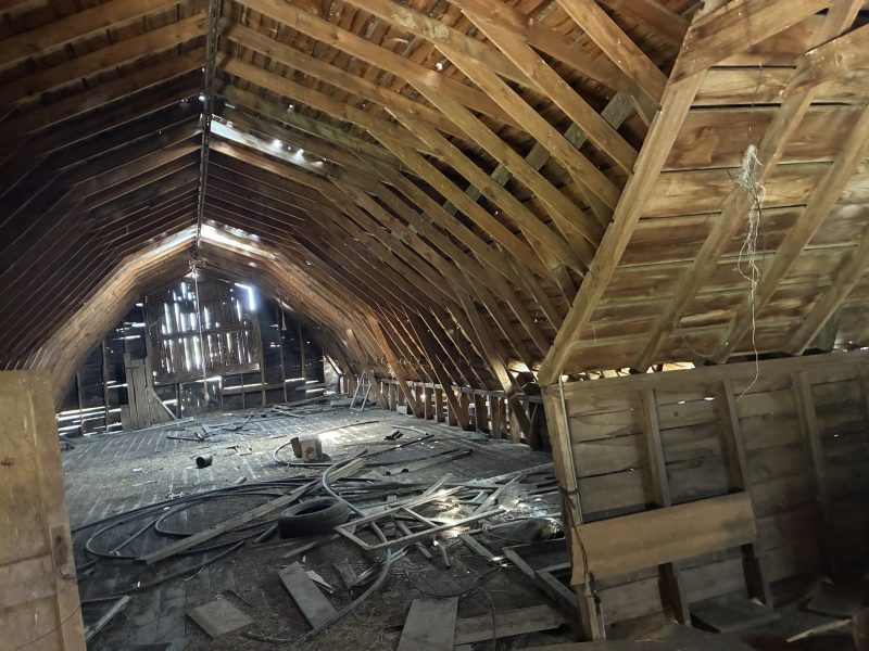 Old school house made into cattle barn