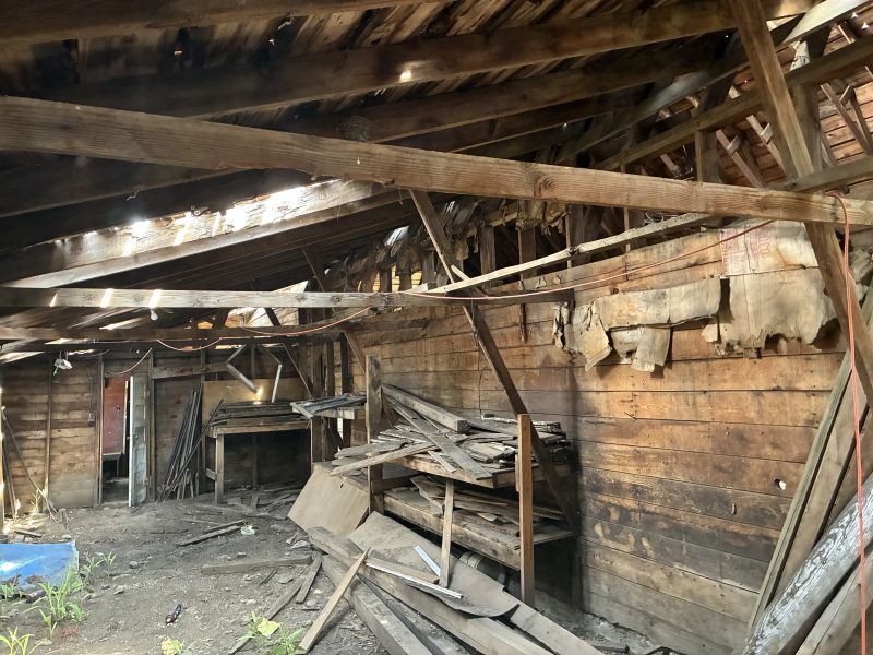 Old school house made into cattle barn