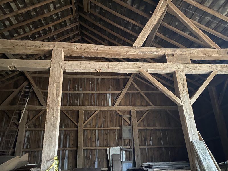 40x80 1830’s Ohio White Oak Barn Frame