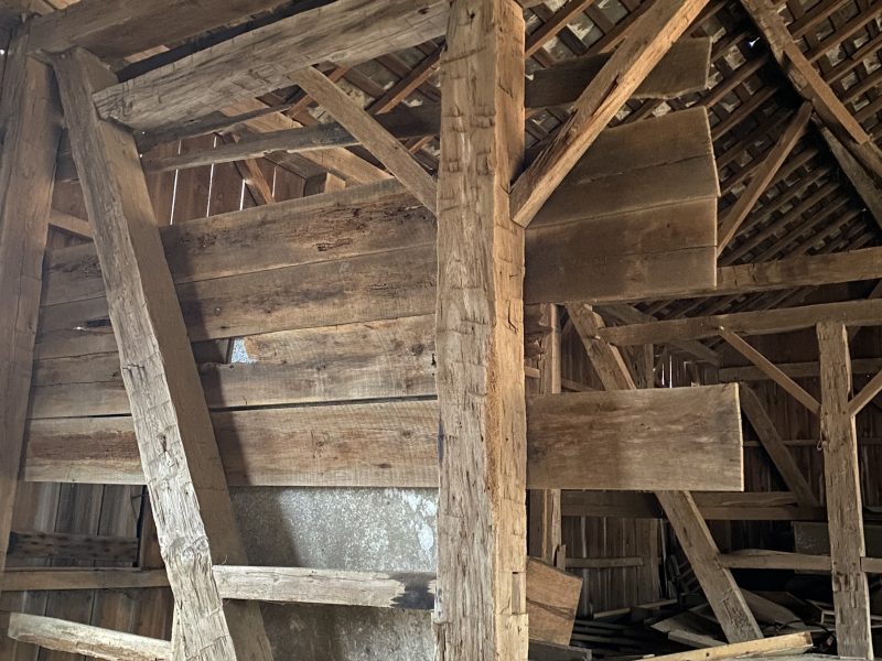 40x80 1830’s Ohio White Oak Barn Frame