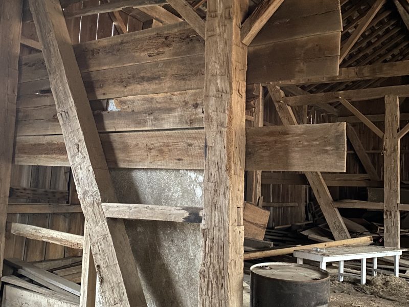 40x80 1830’s Ohio White Oak Barn Frame