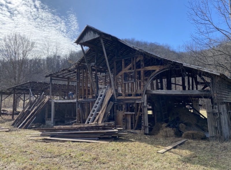 Reclaimed lumber and hewn beams