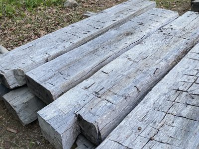 Reclaimed lumber and hewn beams